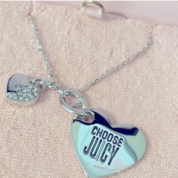 Juicy Couture VINTAGE Heart Dog Tag Couture Necklace - Picture 5 of 11